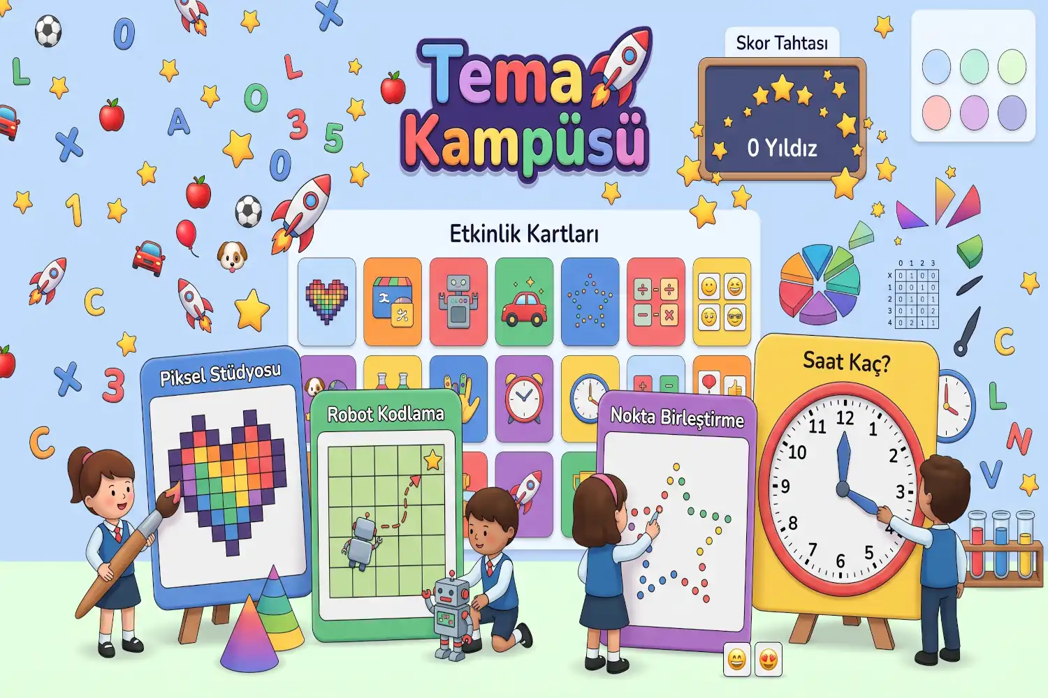 Tema Kampüsü Zeka Oyunları, Robotik Kodlama ve Piksel Stüdyosu