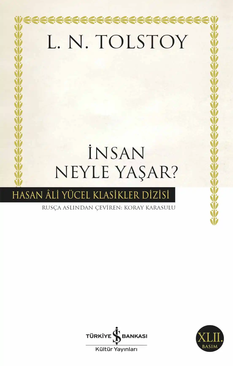 Lev Tolstoy İnsan Ne İle Yaşar Kitabı Kapağı - Temayül Kitaplık
